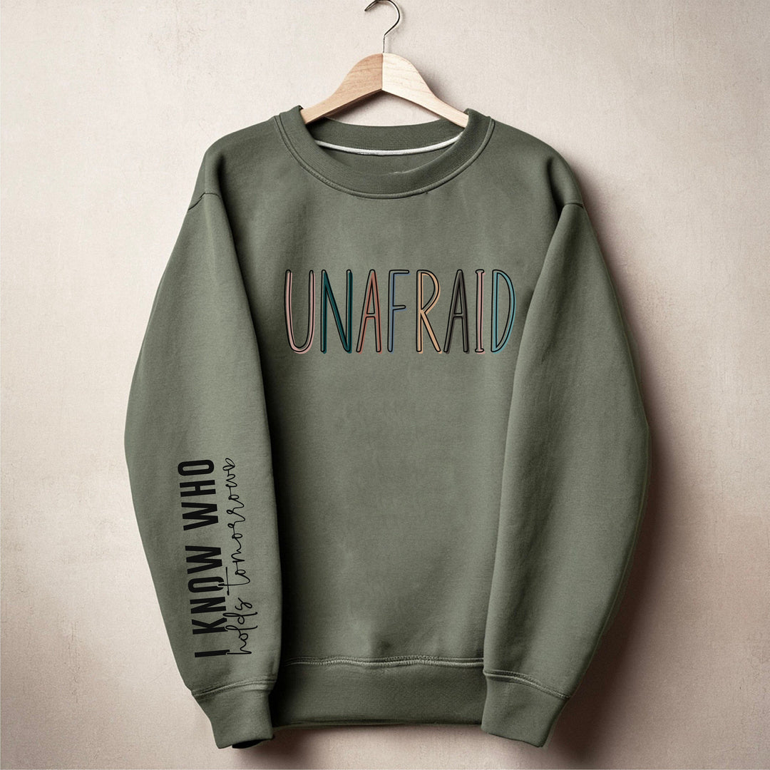 Unafraid Christian sweatshirt Jesus crewneck Shirt Unafraid Christian women sweater&nbsp;Bible Verse Sweater Religious Sweatshirt Gift Apparel