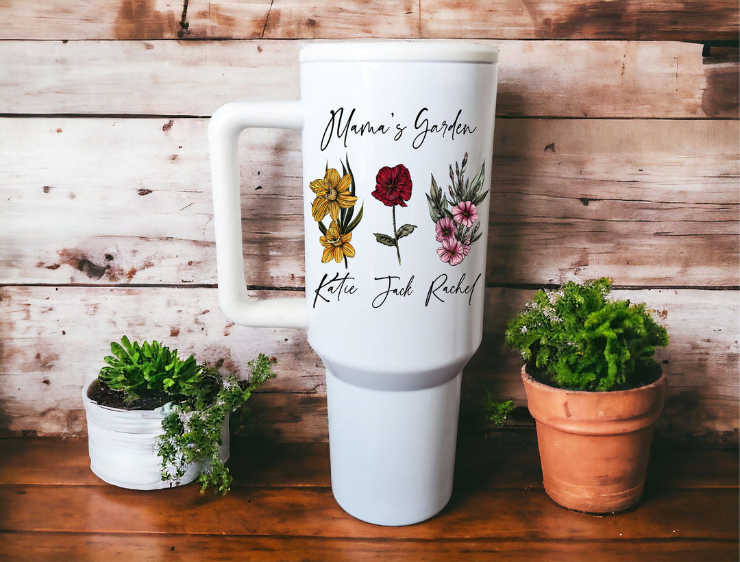 Grandma's Garden Birth Month Flowers Nana Gift Tumbler