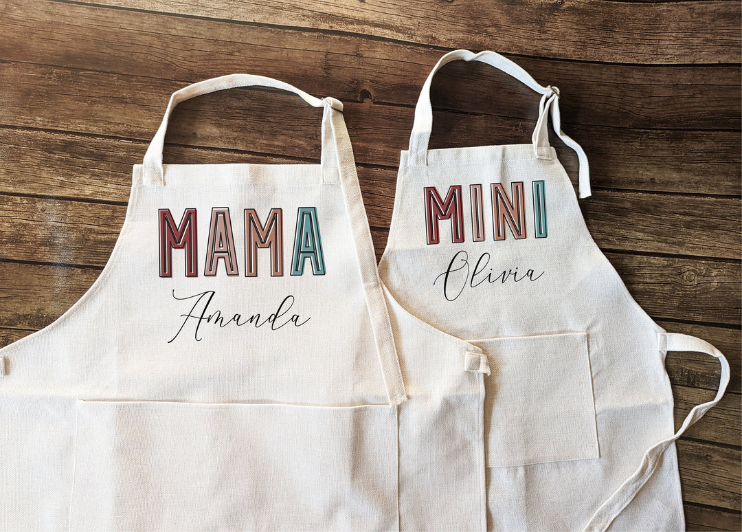 Matching Mommy and Me Aprons Perfect for Baking Set