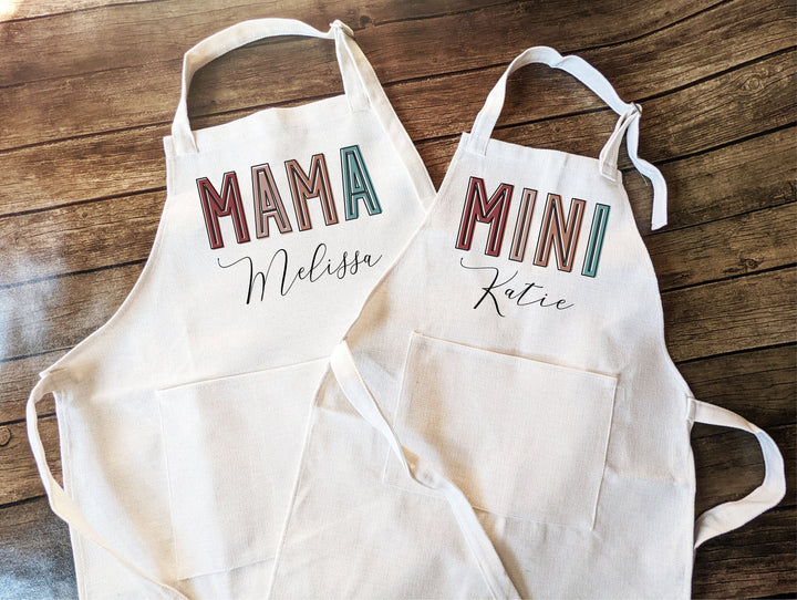 Matching Mommy and Me Aprons Perfect for Baking Set