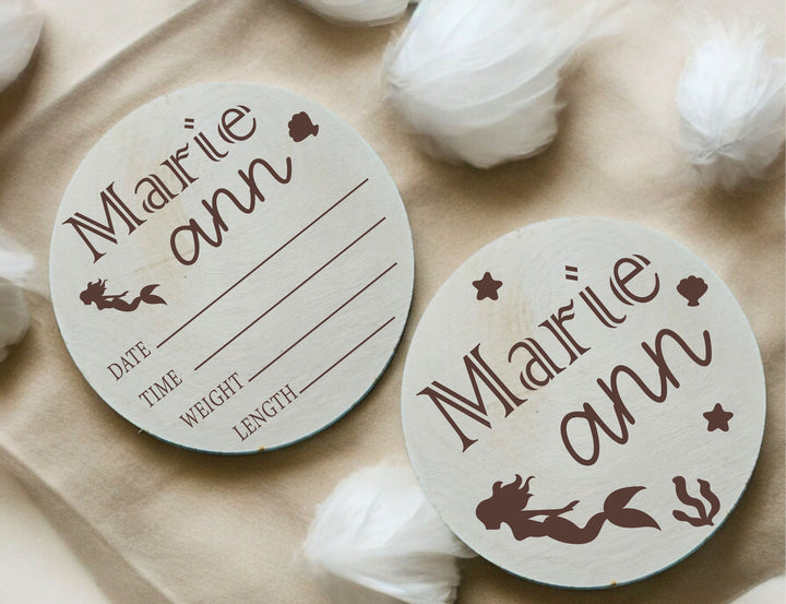 Baby Birth Stat And Name Sign Engraved Nursery Decor Personalized