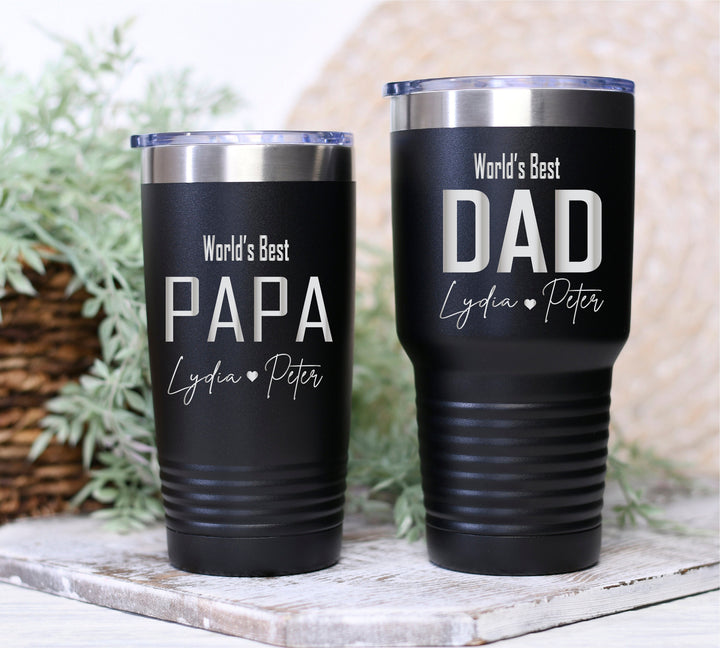 Personalized Tumbler for Dad & Grandpa Special Gift from Grandkids