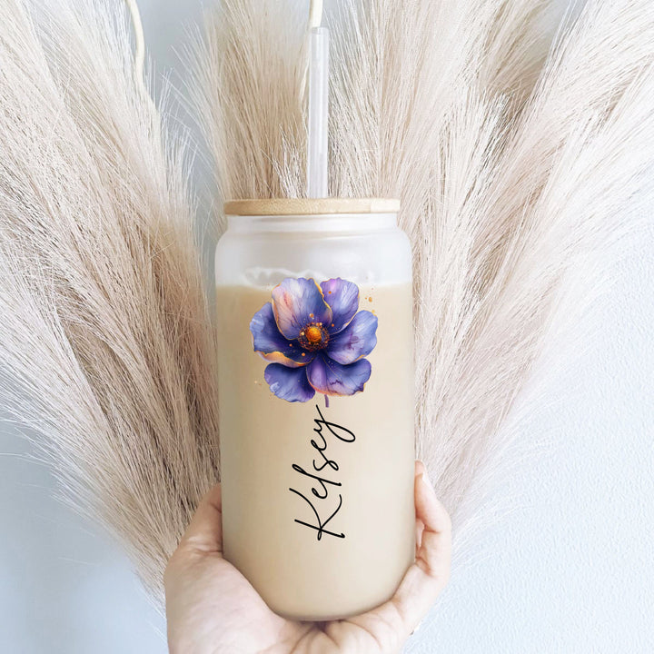 Bridesmaid Gifts Iced Coffee Cup Glass Tumbler Custom Cup