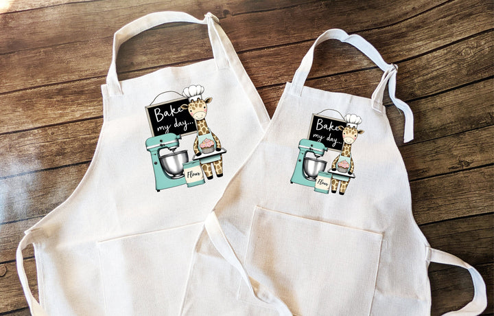 Baking Apron for Women Gift for Mom Grandma with Pocket