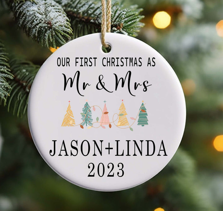 Mr and mrs married ornament personalized married ornament personalized mr and mrs gifts mr and mrs ornament customized ornament wedding gift