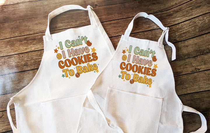 Funny retro I can't I have cookies to bake apron with Pocket for women and Teen Funny Baking cookie apron Birthday Gift for baker