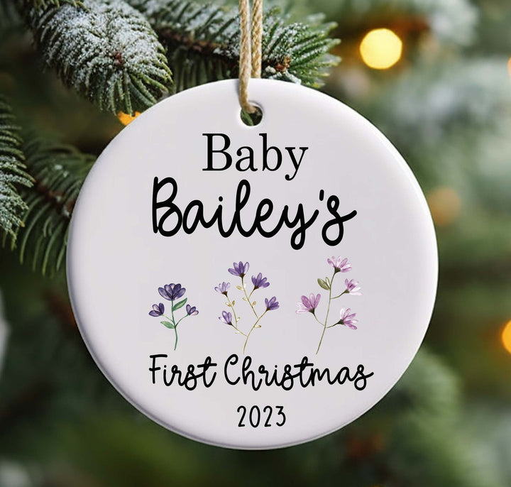 Baby's first Christmas ornament Personalized baby's first year Custom kids Christmas Ornament Baby's first ornament Holiday ornament gift