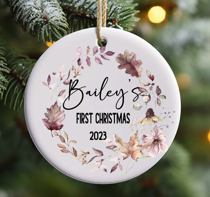 First Christmas baby ornament Personalized baby's first year Custom kids Christmas Ornament Baby's first ornament Holiday ornament gift