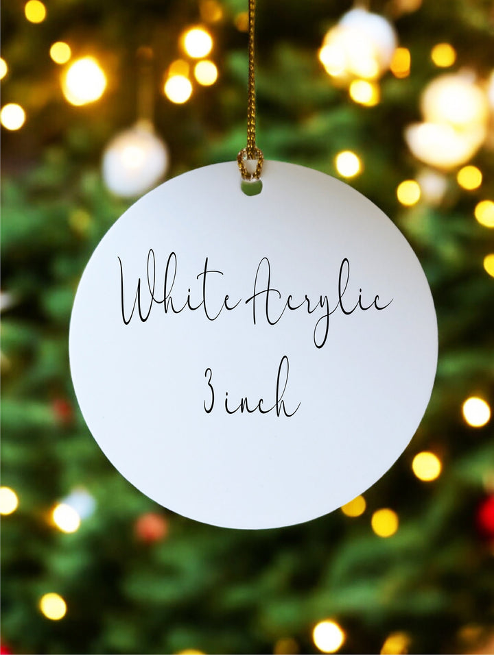 Personalized Birth Month Flower Christmas Ornament Custom Name Holiday Ornament