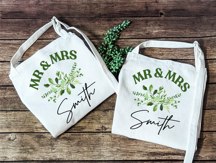Custom Couple Matching Aprons, Wedding Gift Set