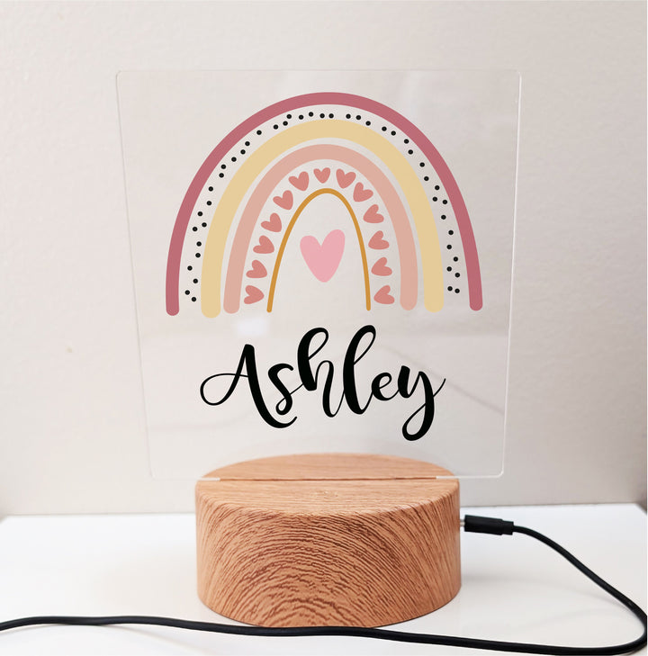 Personalized Rainbow kids room decor Custom boho rainbow led light Baby Boy Gifts Nursery Decor Birthday Gift For Toddlers with name