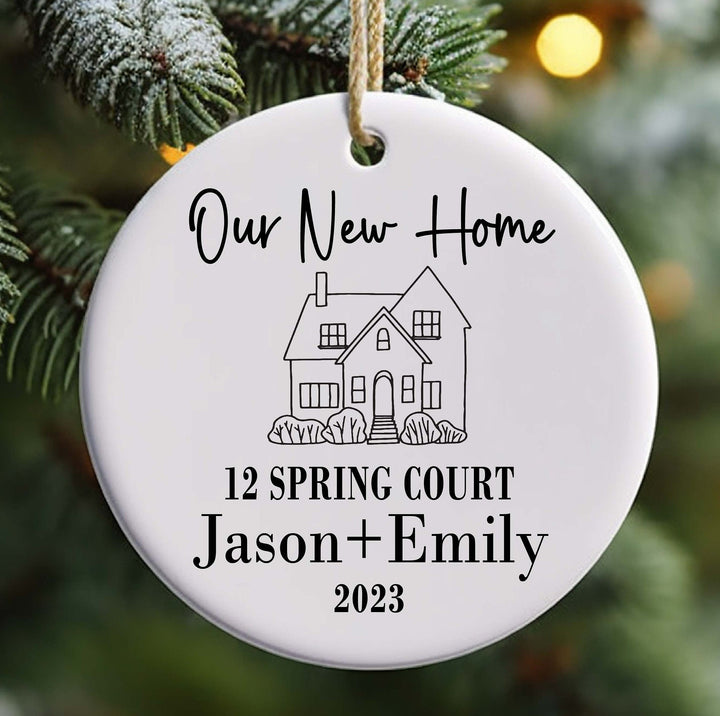 Our New home Christmas ornament Personalized Our first Christmas ornament in new house Housewarming gift ornament Custom Christmas ornament