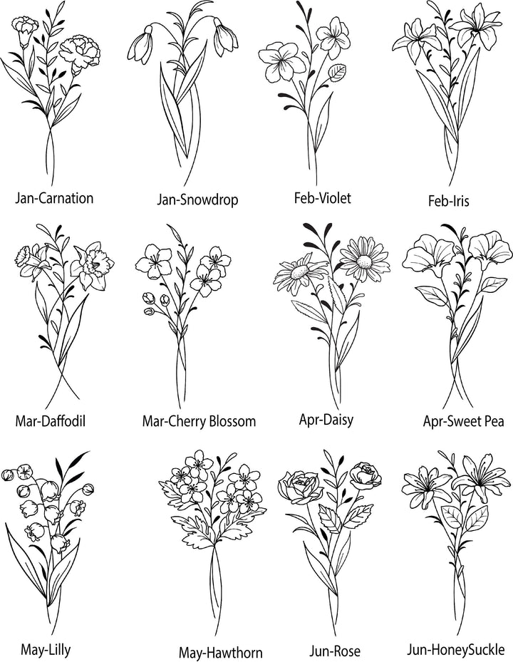 Custom Birth Flower Gift For Her 40 Oz Birthday Tumbler