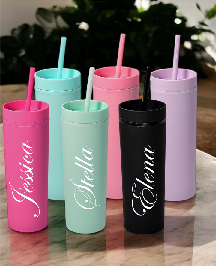 Personalized Tumbler with name Bridesmaid Gift bachelorette cup gift&nbsp;Birthday Cup maid of honor Bridal shower party favor Girl Trip Tumbler