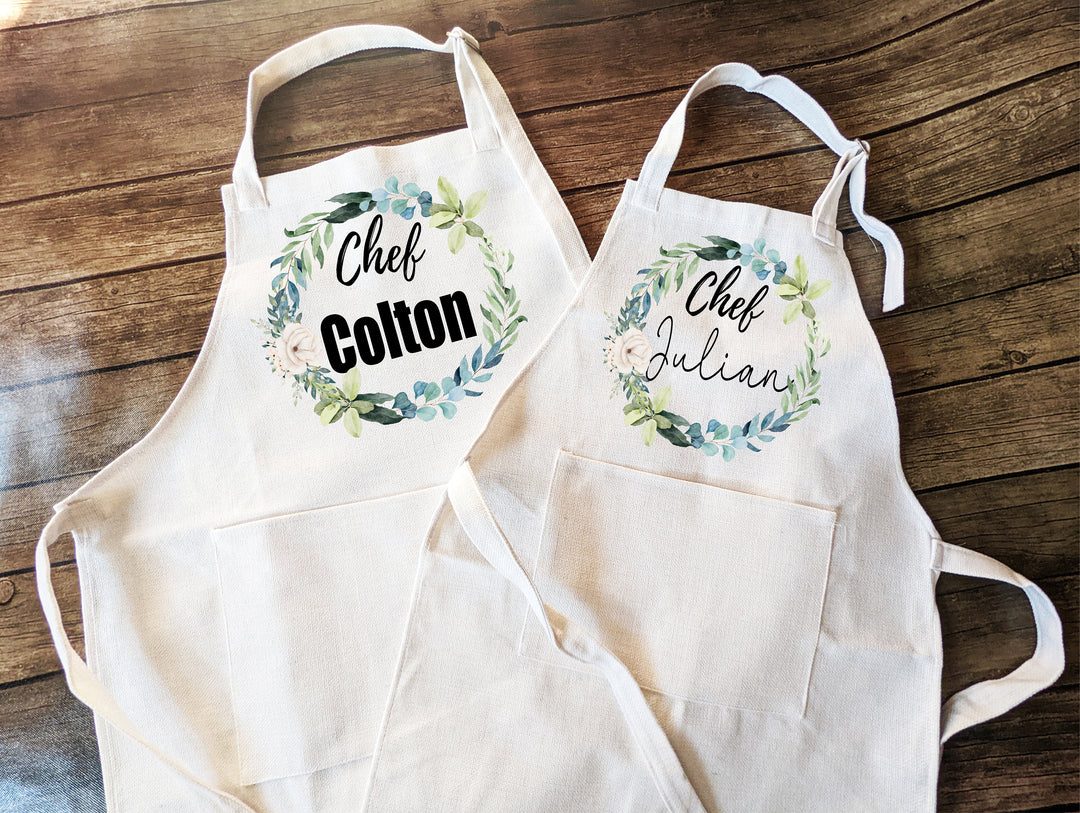 Family Matching Chef Aprons with Pocket