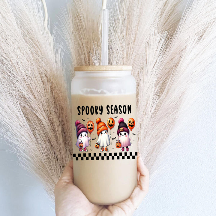 Spooky Season Halloween Ghost Cups Pumpkin Tumbler Iced Coffee
