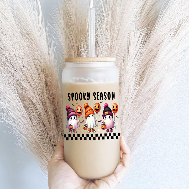 Spooky Season Halloween Ghost Cups Pumpkin Tumbler Iced Coffee