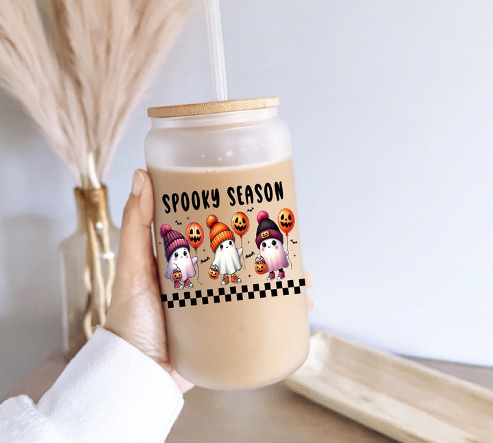 Spooky Season Halloween Ghost Cups Pumpkin Tumbler Iced Coffee