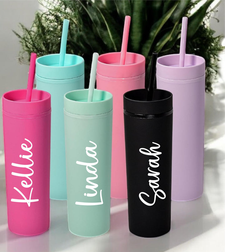 Personalized Tumbler with name Bridesmaid Gift bachelorette cup gift&nbsp;Birthday Cup maid of honor Bridal shower party favor Girl Trip Tumbler