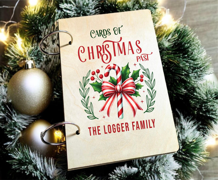 Retro Christmas Card Holder 📚 | Custom Keepsake Memory Book 🎄 Perfect for Storing Holiday Cards & Cherished Christmas Memories! ✨