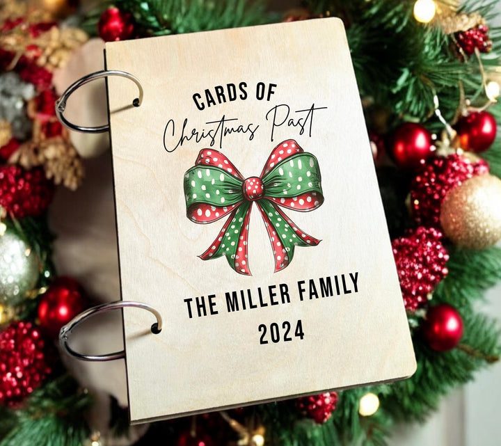 Custom Christmas Card Holder 📚 | Personalized Holiday Memory Book 🎄 Perfect for Storing Family Christmas Cards & Treasured Xmas Memories! ✨