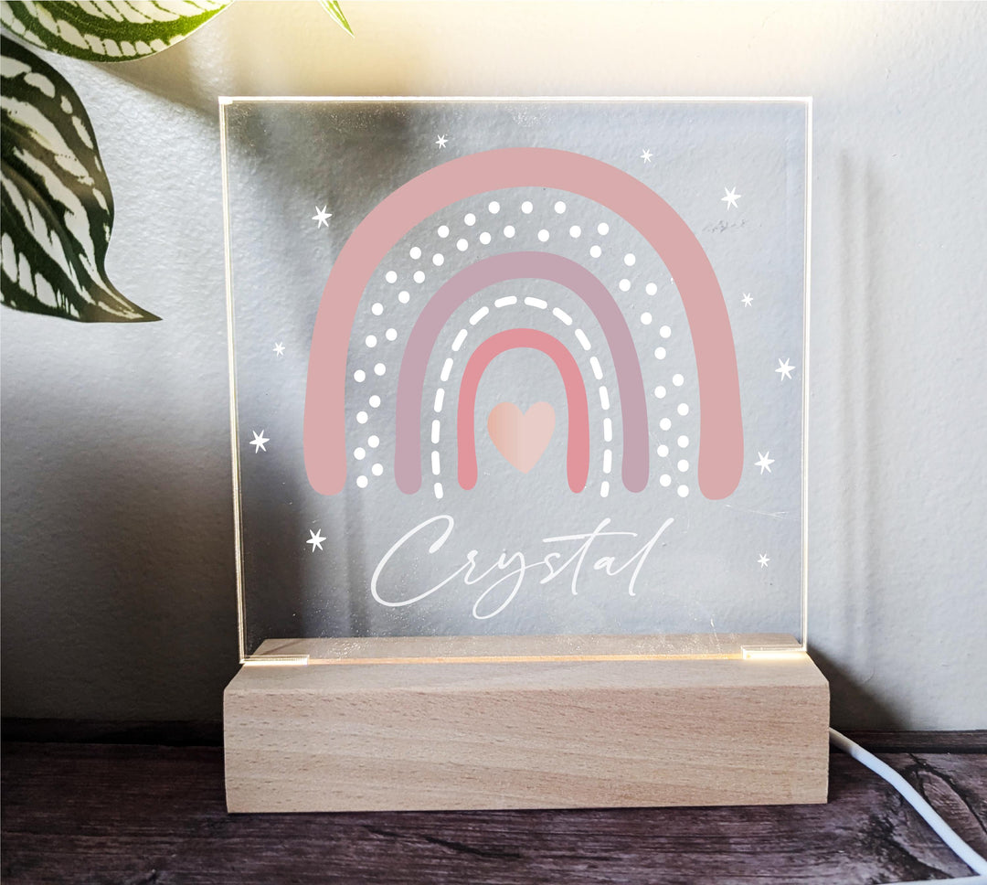 Personalized LED Rainbow Nursery Sign 🌈 | Custom Bedroom Decor for Baby Daughter or Son 🎁 Perfect Birthday Gift for Toddlers & Granddaughters!