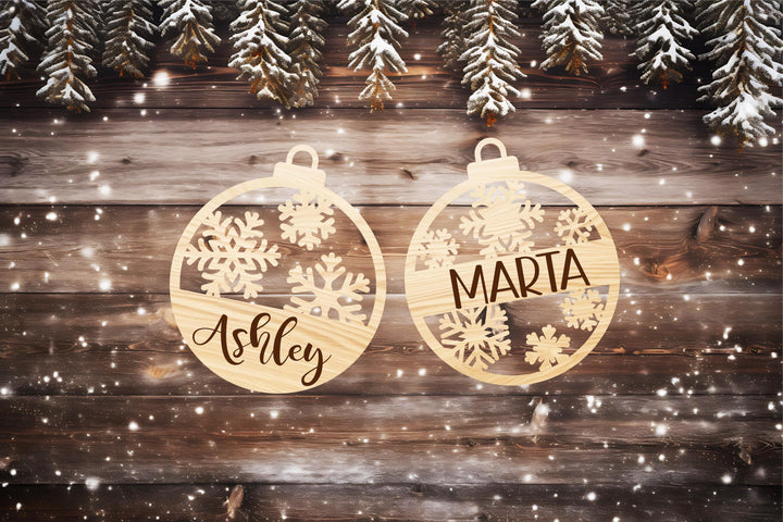 Personalized Wooden Christmas Ornament 🎄 | Custom Name Stocking Tags & Baubles 🎁 Perfect Tree Décor & Holiday Gift! ✨