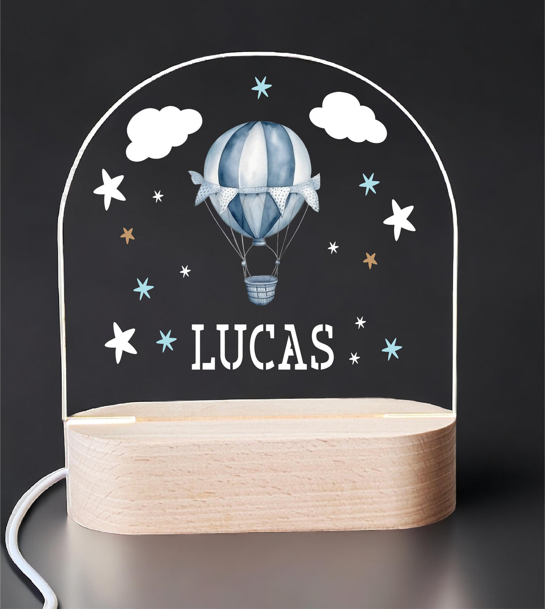 💡 Personalized Acrylic Night Light 🌙 | Unique Gift for Baby Boys 👶🎁 | Keepsake for Any Occasion! 💙