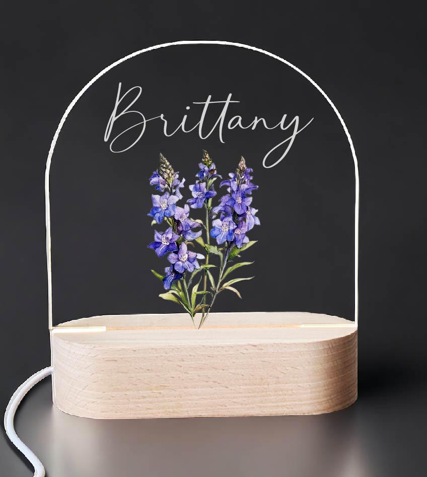 Personalized Floral Kids Night Light 🌸 | Custom Name Room Décor 💡 Perfect Baby Boy Gift & Nursery Décor | Birthday Gift for Toddlers! 🎁