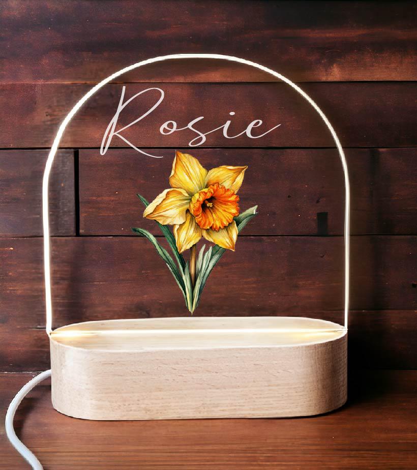 Personalized Floral Kids Night Light 🌸 | Custom Name Room Décor 💡 Perfect Baby Boy Gift & Nursery Décor | Birthday Gift for Toddlers! 🎁