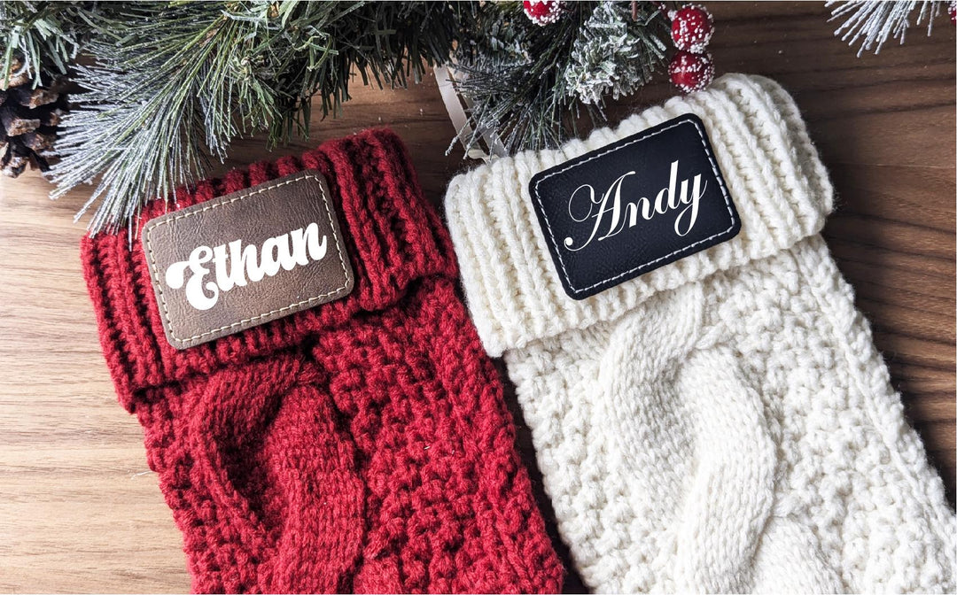 Custom Name Stockings – Knitted Family Christmas Decor