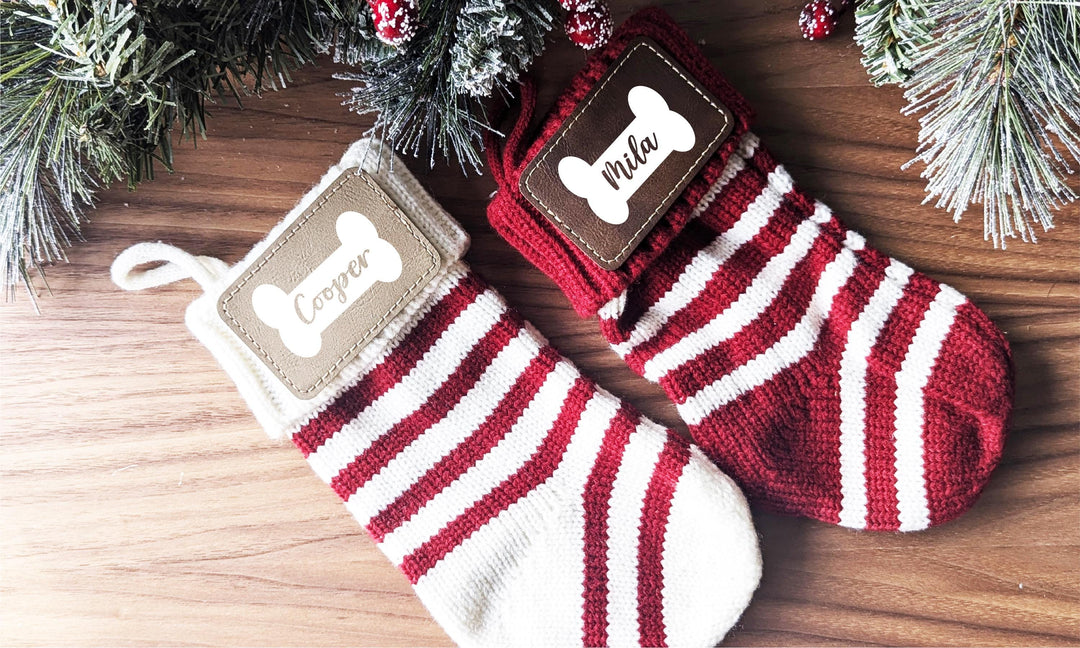 Custom Name Holiday Stockings for Pets