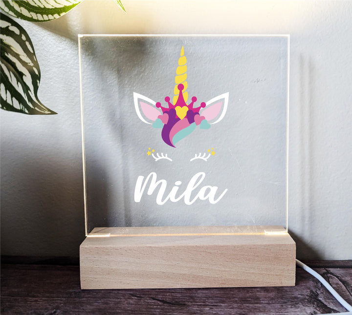 Personalized Unicorn Kids Night Light 🦄 | Custom Name Room Décor 💡 Perfect Baby Girl Gift & Nursery Decor | Custom Birthday Gift! 🎁