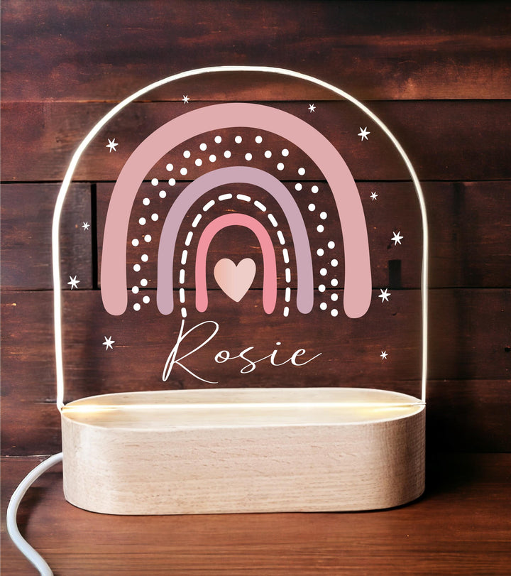 Personalized LED Rainbow Nursery Sign 🌈 | Custom Bedroom Decor for Baby Daughter or Son 🎁 Perfect Birthday Gift for Toddlers & Granddaughters!