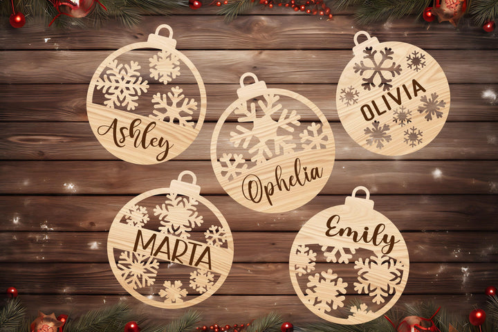 Personalized Wooden Christmas Ornament 🎄 | Custom Name Stocking Tags & Baubles 🎁 Perfect Tree Décor & Holiday Gift! ✨