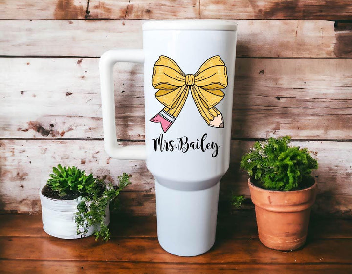 Teacher gifts personalized tumbler Gift for Teacher Appreciation Gift Elementary teacher gift end of year gift School Teacher cup with name