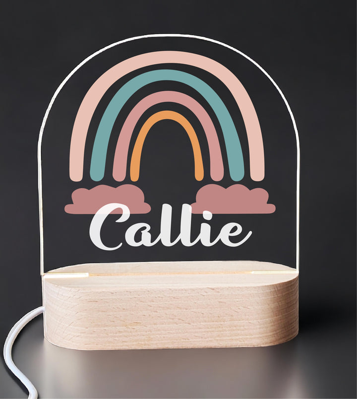 Personalized Rainbow LED Nightlight | Custom Name Gift for Toddlers