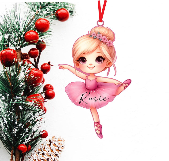 Personalized Ballerina Christmas Ornament 🎄 | Custom Gift for Ballet Dancers & Teachers 🎁 Perfect for Kids & Granddaughter Keepsakes! 🩰✨