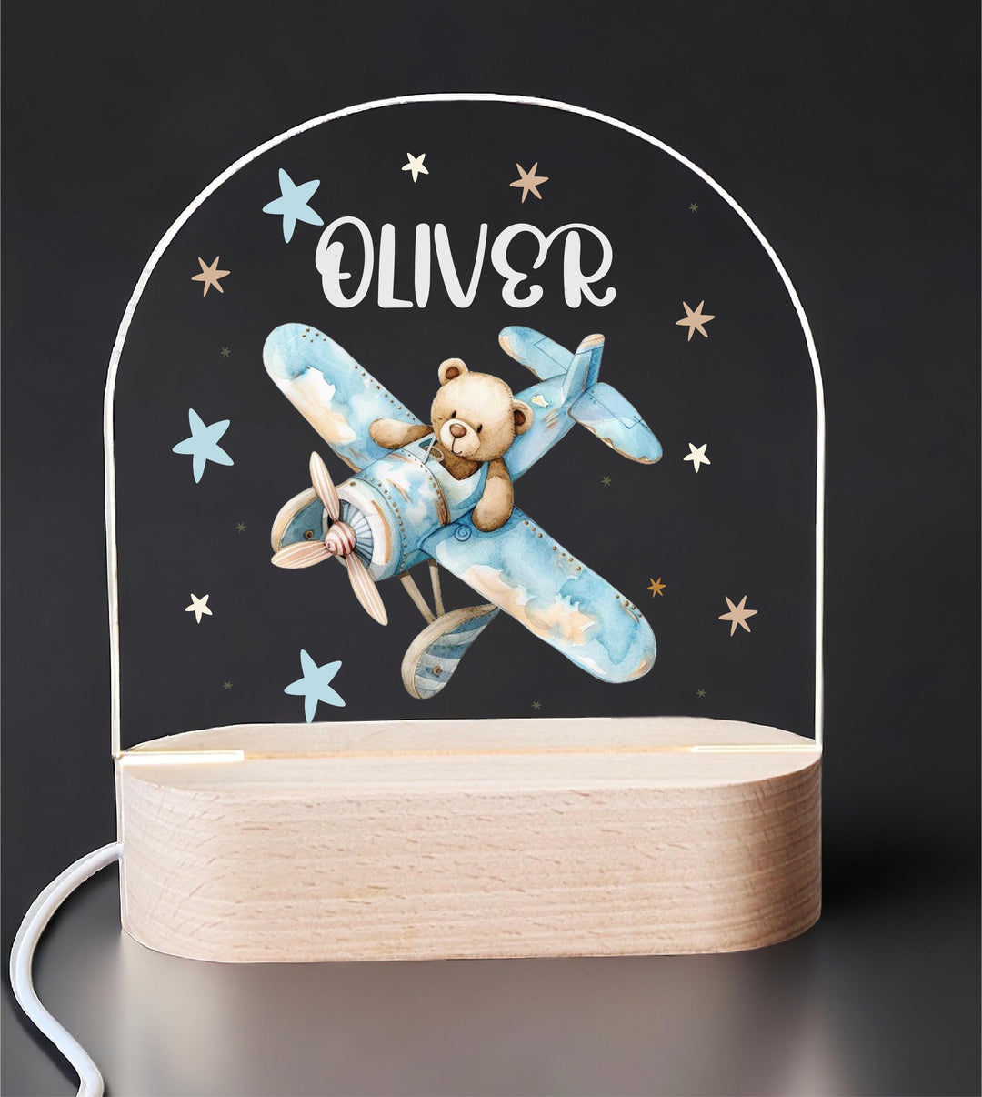 Personalized Baby Boy Kids Room Decor | Custom Name LED Light