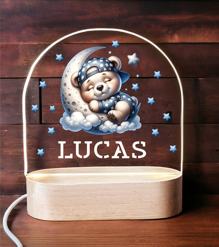 Custom Acrylic LED Light 💡 | Personalized Baby Boy Gift 🎁 Nursery Décor for Grandson & Nephew 👶 Perfect Birthday & Kids Gift!