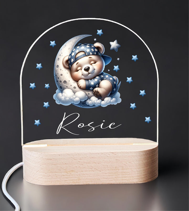 Custom Acrylic LED Light 💡 | Personalized Baby Boy Gift 🎁 Nursery Décor for Grandson & Nephew 👶 Perfect Birthday & Kids Gift!