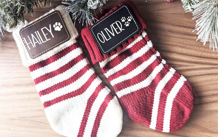 Custom Name Holiday Stockings for Pets