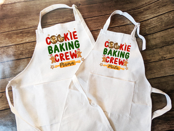 Custom Christmas Baking Squad Apron for Women Holiday Baking