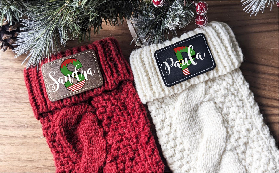 Custom Elf Stocking with Name, Holiday Decor