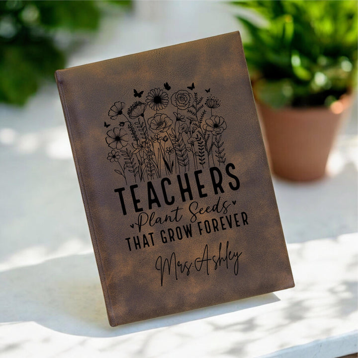 Teacher gift journal name personalized gift teacher appreciation gift Christmas gift for teachers School teacher gift ideas custom Note book