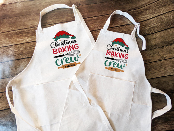 Custom Elf Christmas Baking Squad Apron for Women