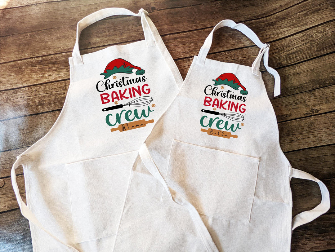 Custom Elf Christmas Baking Squad Apron for Women