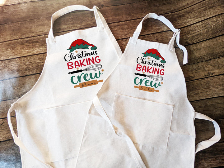 Custom Elf Christmas Baking Squad Apron for Women