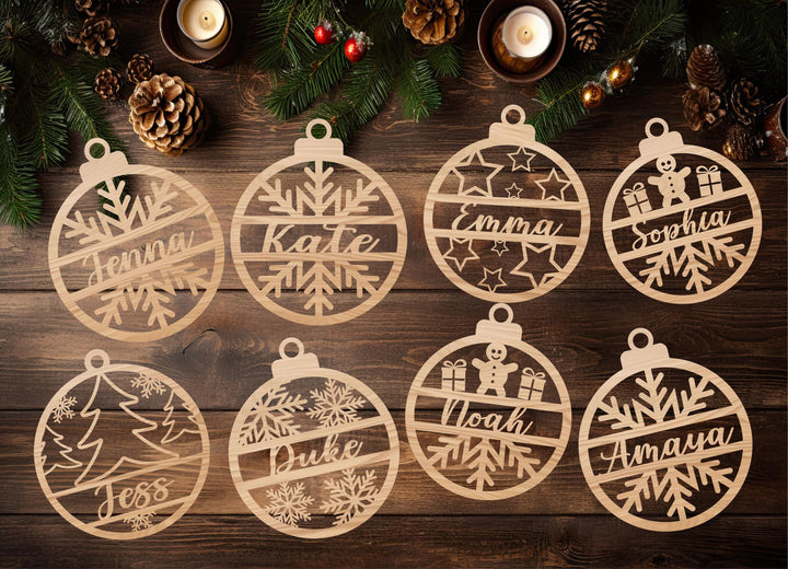 Festive Family Name Ornament 🎄 | Perfect for Holiday Gifting 🎁 Personalized Tree Décor & Keepsake for Your Loved Ones! ✨