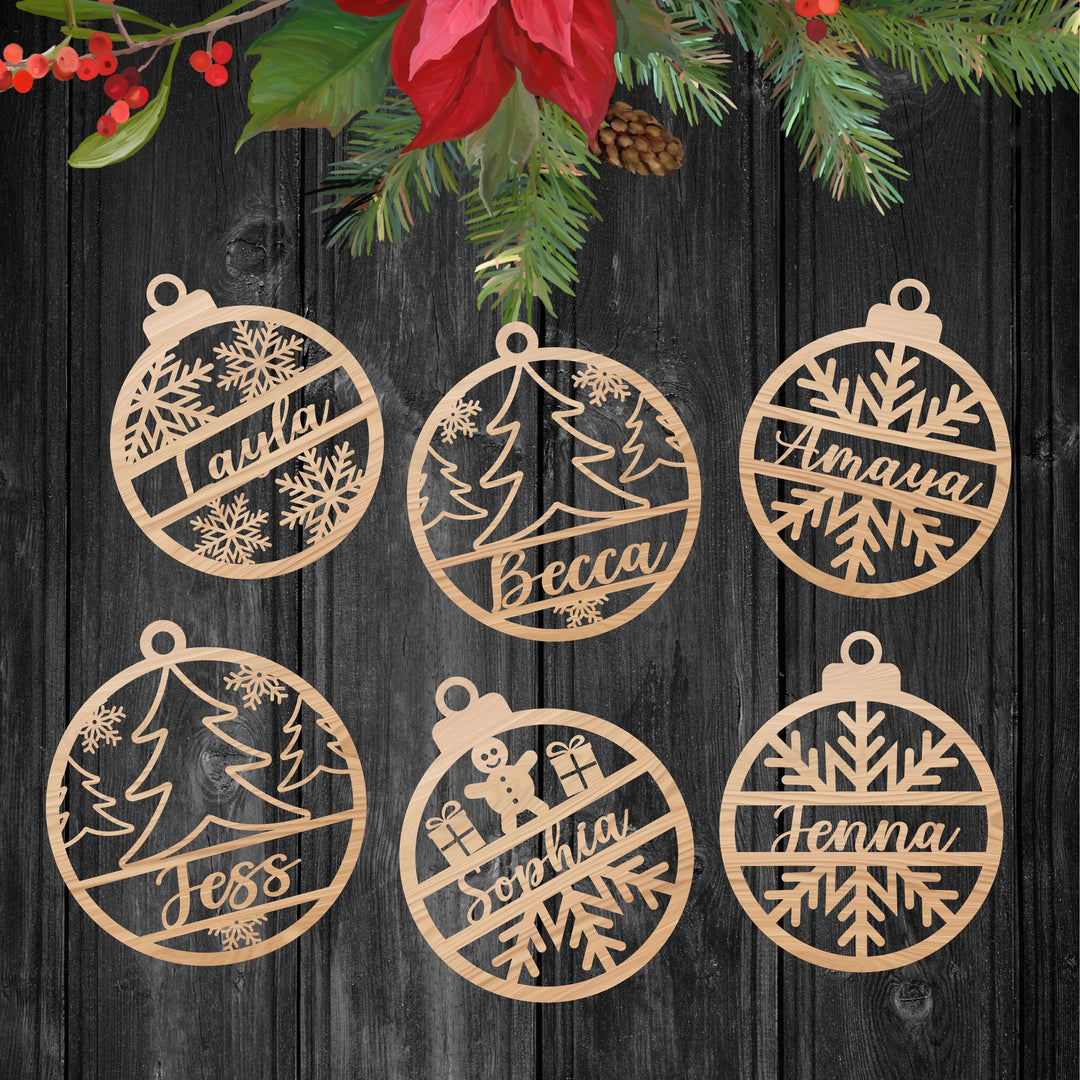 Festive Family Name Ornament 🎄 | Perfect for Holiday Gifting 🎁 Personalized Tree Décor & Keepsake for Your Loved Ones! ✨